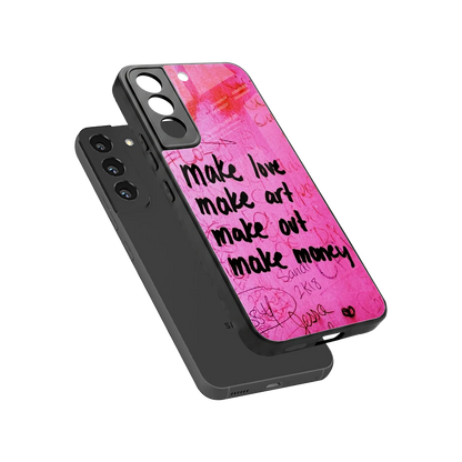 Make Magic sleek samsung galaxy s22 cover with tempered glass back and TPU edges