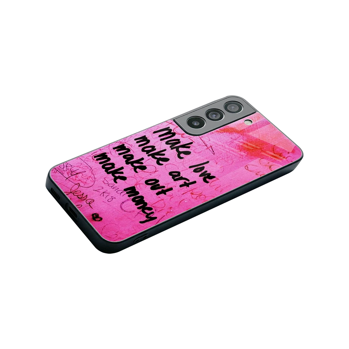 Make Magic stylish phone case for samsung galaxy s22 | glossy glass and slim fit