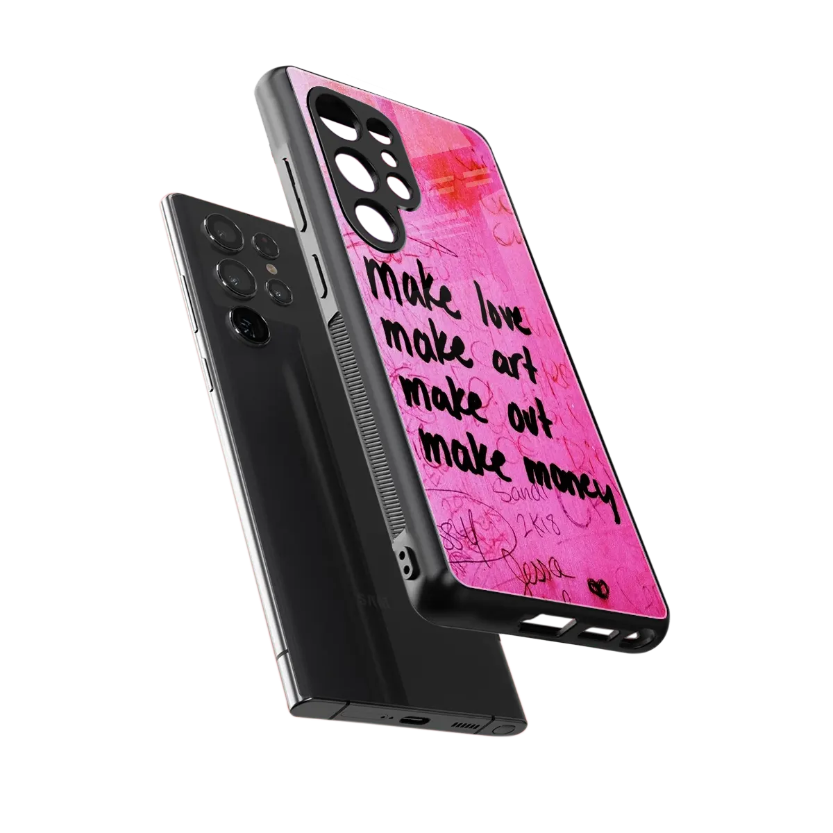 Make Magic sleek samsung galaxy s25 ultra cover with tempered glass back and TPU edges