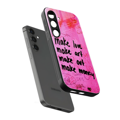 Make Magic sleek samsung galaxy s23 fe cover with tempered glass back and TPU edges