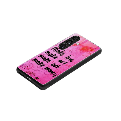 Make Magic stylish phone case for samsung galaxy s24 | glossy glass and slim fit