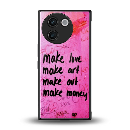 Make Magic back phone cover | glass case for vivo v30e