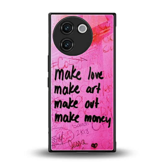 Make Magic back phone cover | glass case for vivo v30e