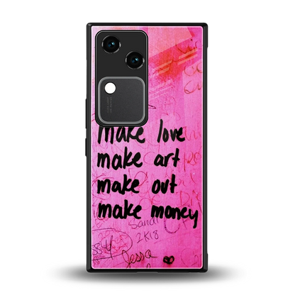 Make Magic back phone cover | glass case for vivo v30
