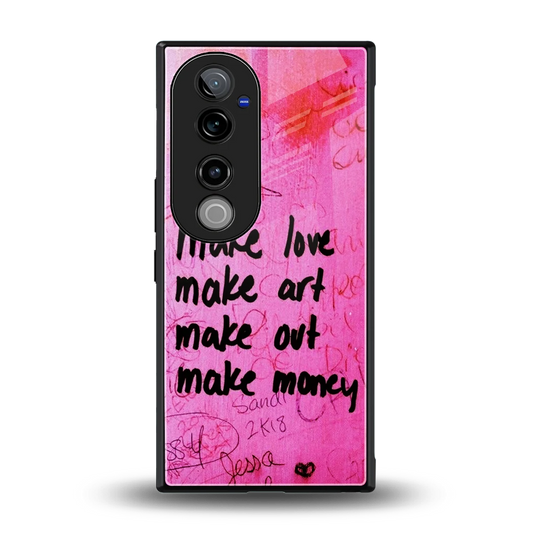 Make Magic back phone cover | glass case for vivo v40 pro
