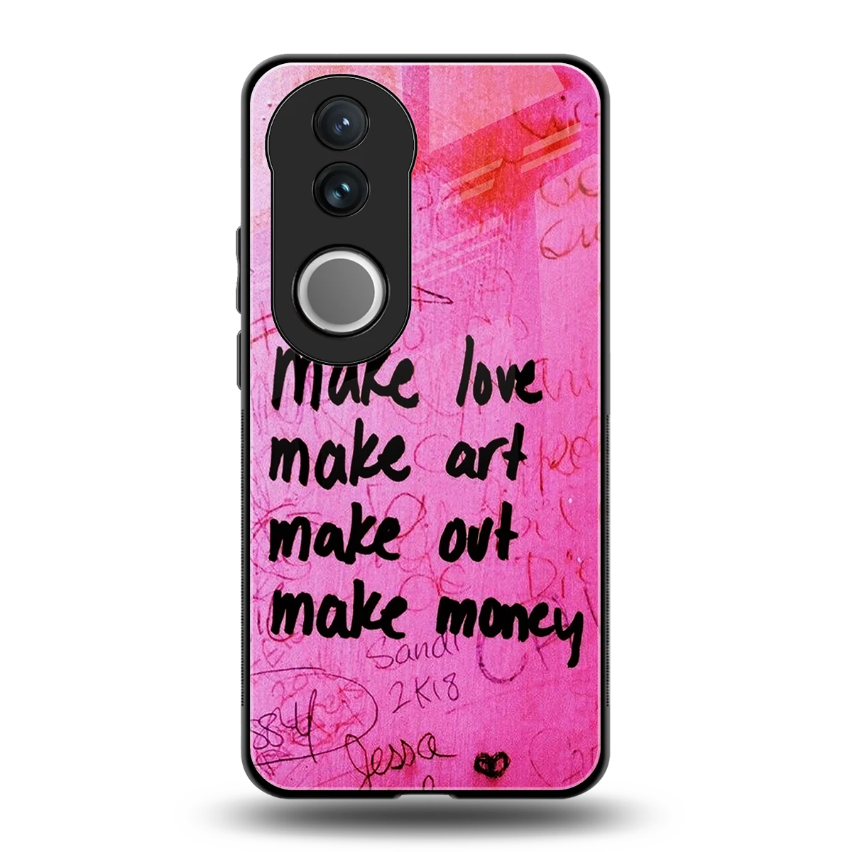 Make Magic back phone cover | glass case for vivo v50