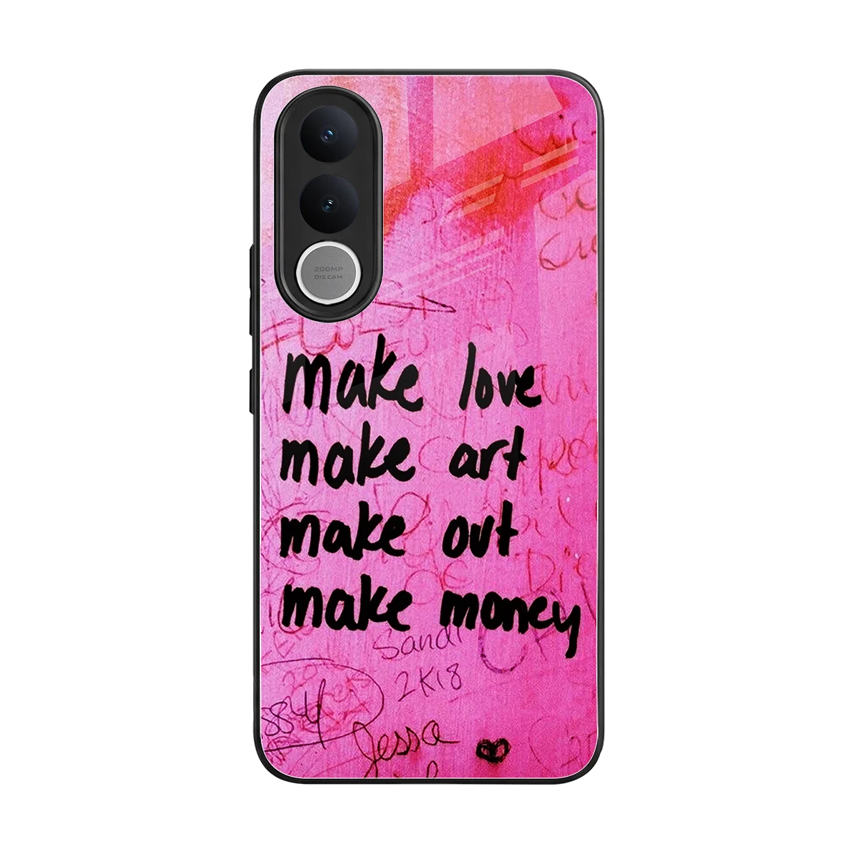Make Magic back phone cover | glass case for vivo v70 fe