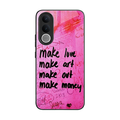 Make Magic back phone cover | glass case for vivo v70 fe