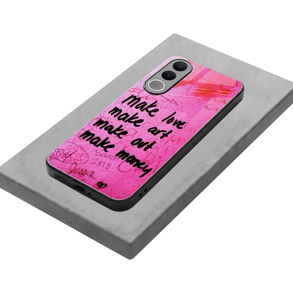 Make Magic stylish phone case for vivo v70 fe | glossy glass and slim fit