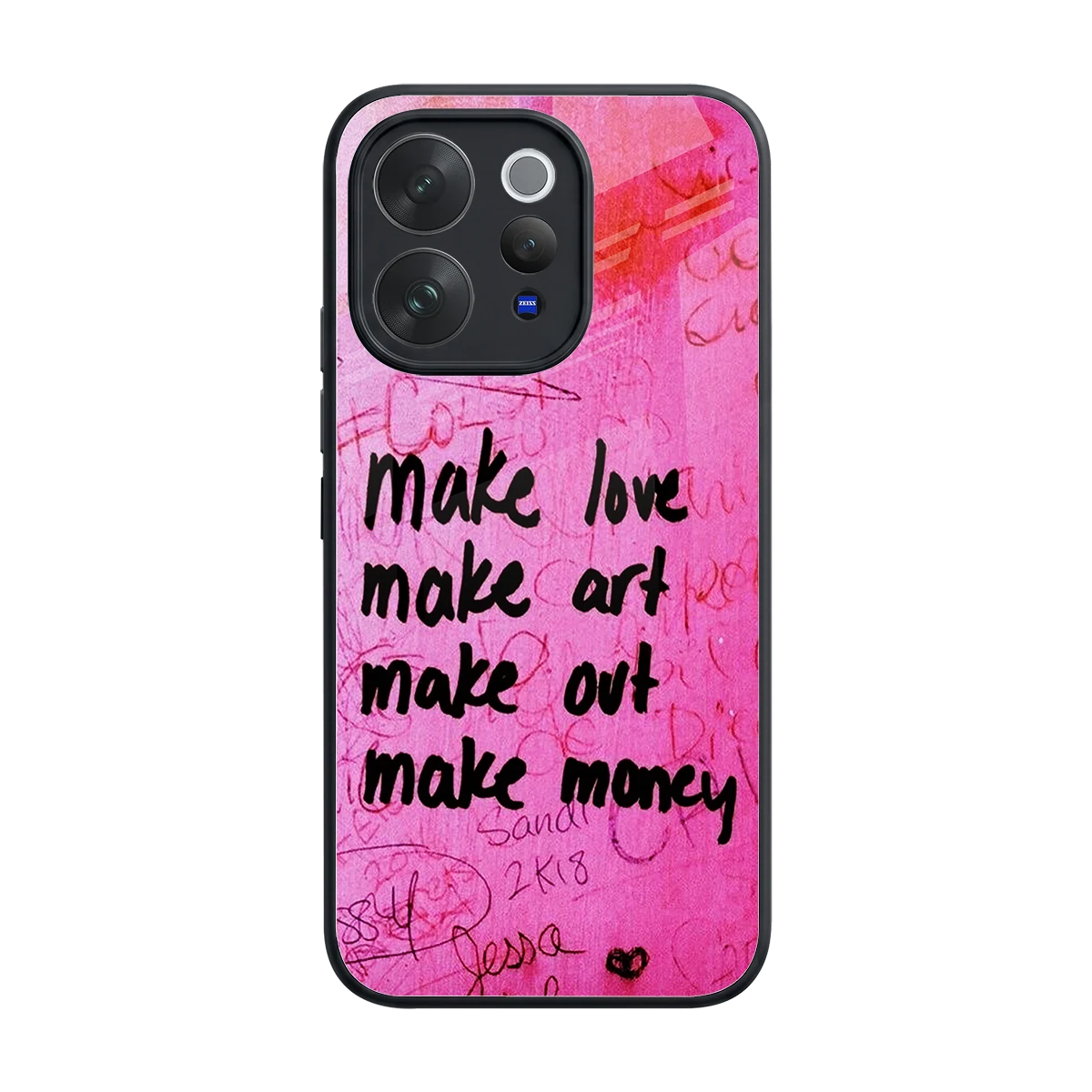 Make Magic back phone cover | glass case for vivo v70 elite