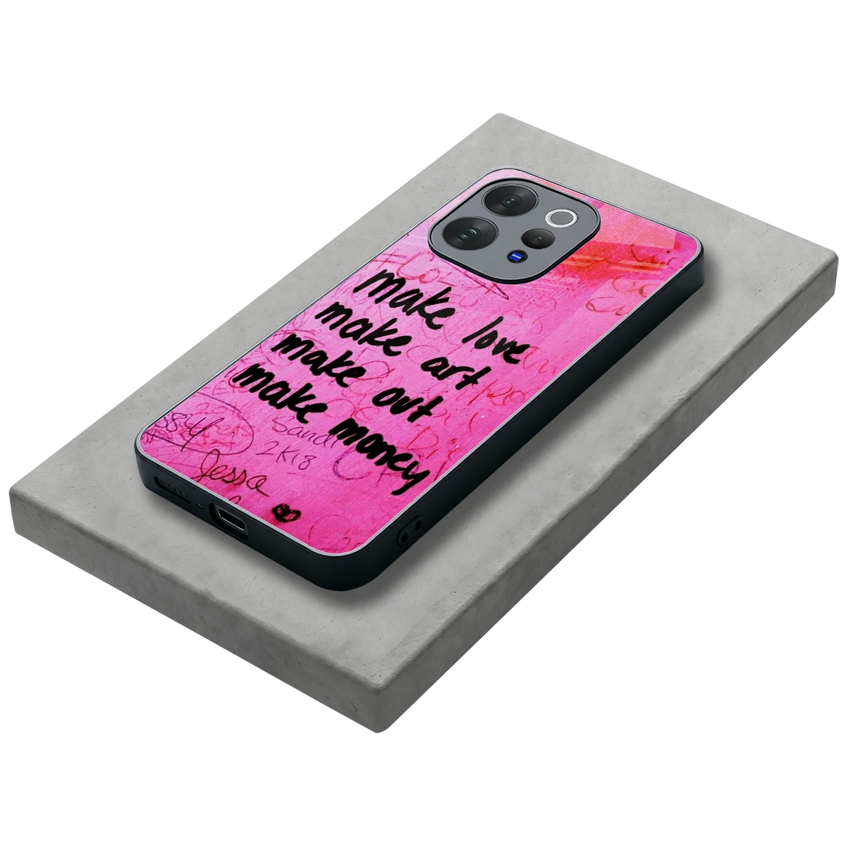 Make Magic stylish phone case for vivo v70 elite | glossy glass and slim fit
