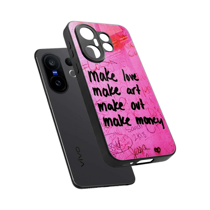 Make Magic sleek vivo x200 fe cover with tempered glass back and TPU edges