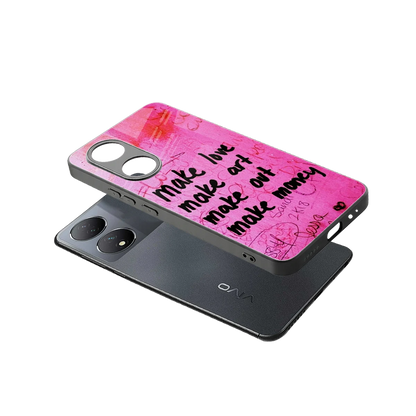 Make Magic sleek Vivo-y100 cover with tempered glass back and TPU edges