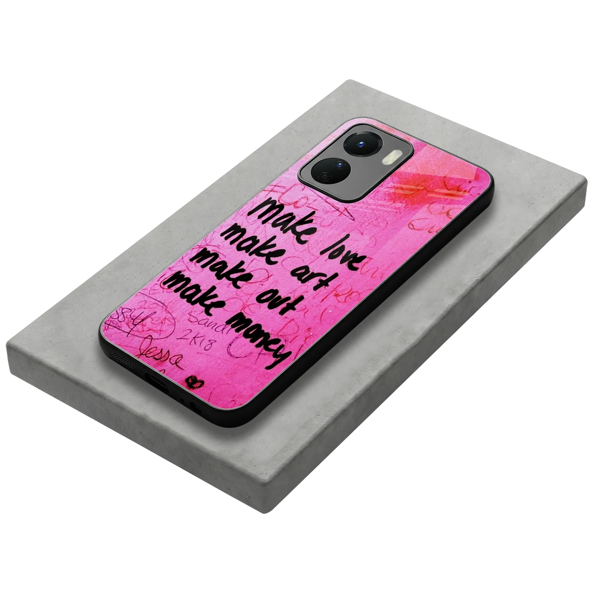 Make Magic stylish phone case for vivo y16 | glossy glass and slim fit