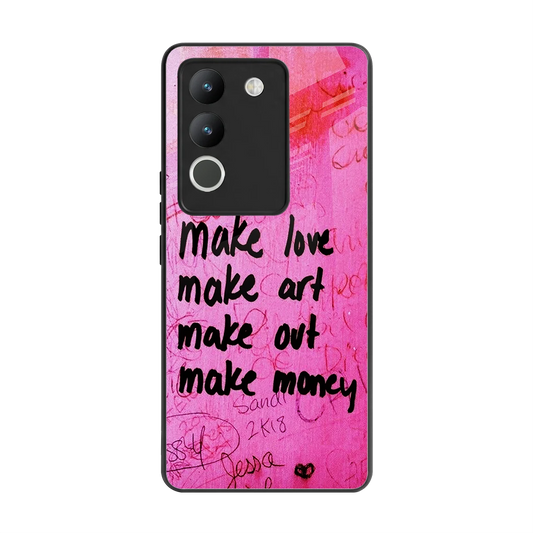 Make Magic back phone cover | glass case for vivo y200 5g