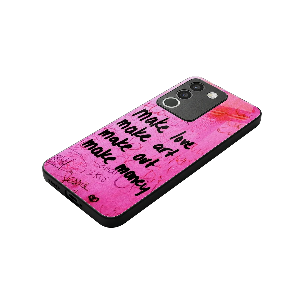 Make Magic stylish phone case for vivo y200 5g | glossy glass and slim fit