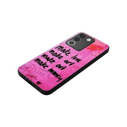Make Magic stylish phone case for vivo y200 5g | glossy glass and slim fit