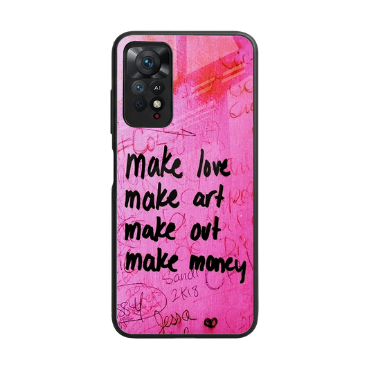 Make Magic back phone cover | glass case for redmi note 11 pro