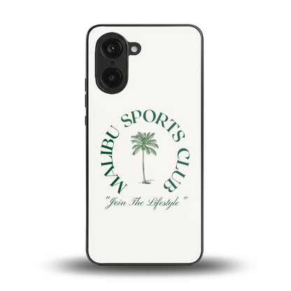 Malibu Sports Club back phone cover | glass case for oneplus nord ce5 5g