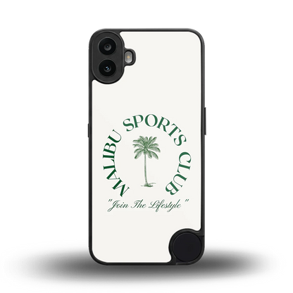 Malibu Sports Club back phone cover | glass case for cmf nothing phone 1