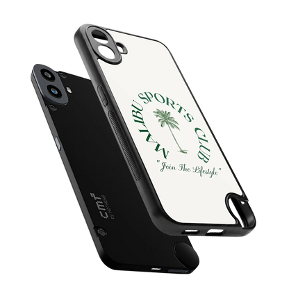 Malibu Sports Club sleek cmf nothing phone 1 cover with tempered glass back and TPU edges