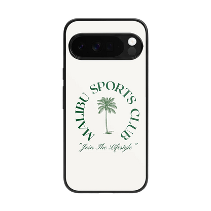 Malibu Sports Club back phone cover | glass case for google pixel 10 pro xl