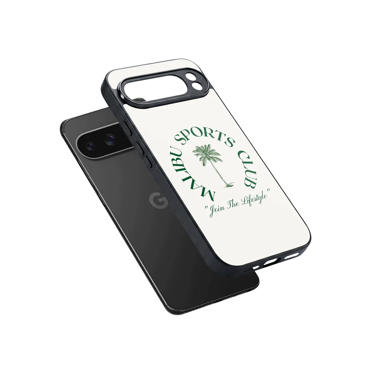 Malibu Sports Club sleek google pixel 10 pro xl cover with tempered glass back and TPU edges