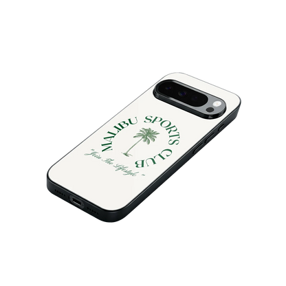 Malibu Sports Club stylish phone case for google pixel 10 pro xl | glossy glass and slim fit