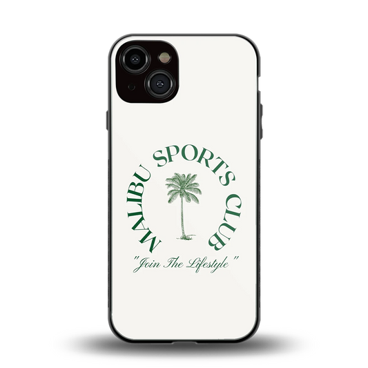 Malibu Sports Club back phone cover | glass case for iphone 13