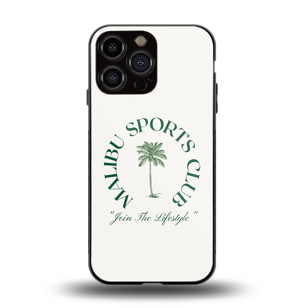 Malibu Sports Club back phone cover | glass case for iphone 15 pro max
