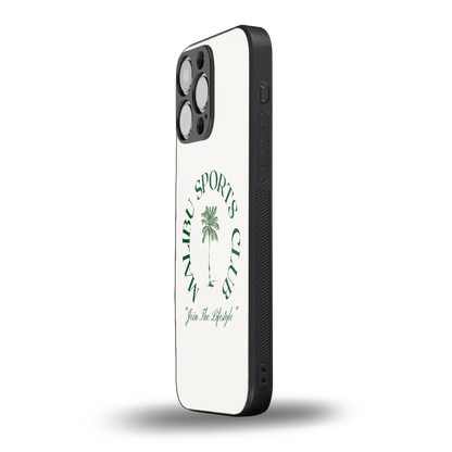 Malibu Sports Club iphone 15 pro max mobile cover | shockproof glass phone case