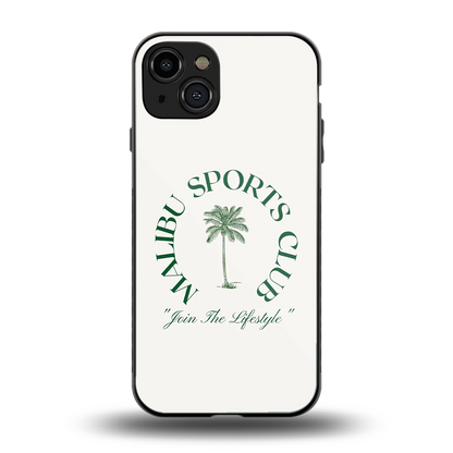 Malibu Sports Club back phone cover | glass case for iphone 15