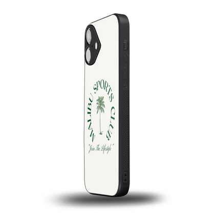 Malibu Sports Club iphone 16 plus mobile cover | shockproof glass phone case