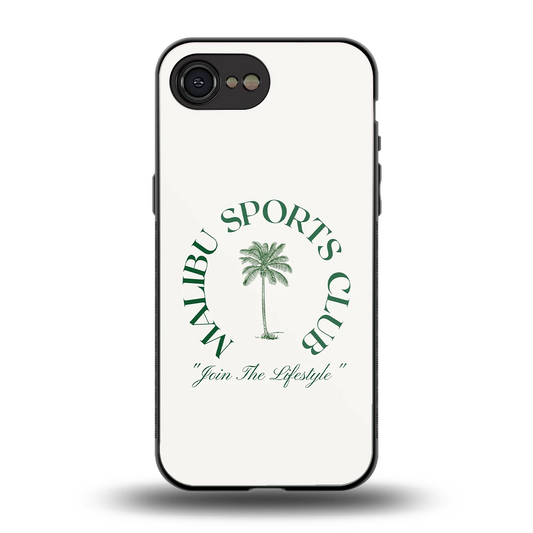 Malibu Sports Club back phone cover | glass case for iphone 16e