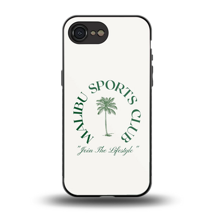 Malibu Sports Club back phone cover | glass case for iphone 17e
