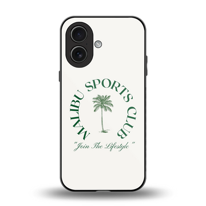 Malibu Sports Club back phone cover | glass case for iphone 17