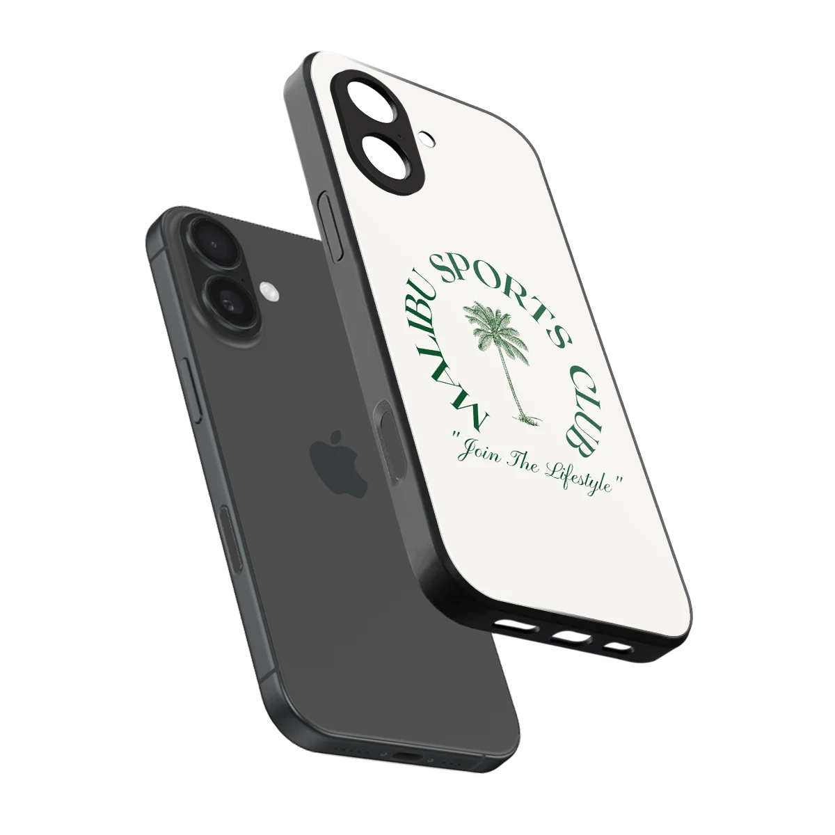 Malibu Sports Club sleek iphone 17 cover with tempered glass back and TPU edges