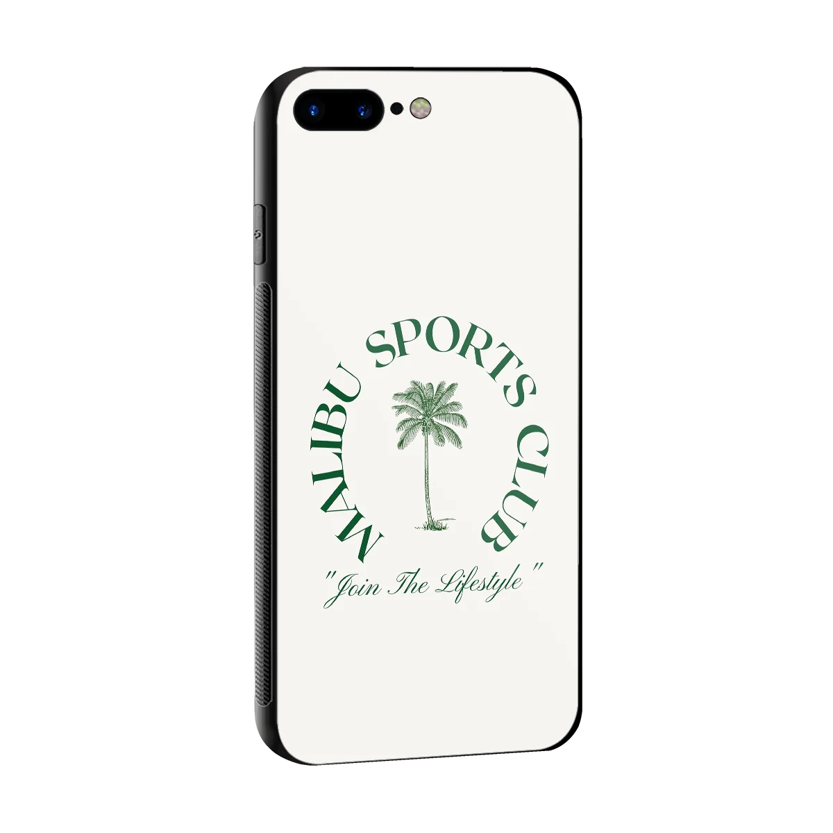 Malibu Sports Club sleek iphone 8 plus cover with tempered glass back and TPU edges