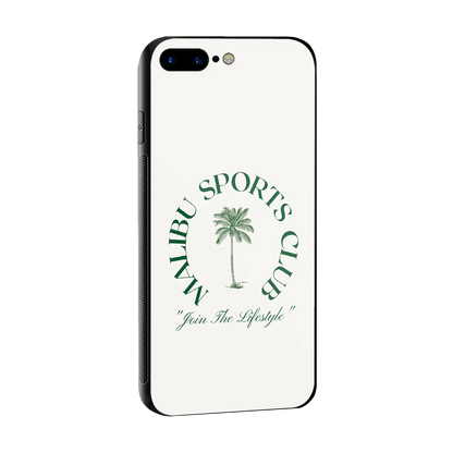 Malibu Sports Club sleek iphone 8 plus cover with tempered glass back and TPU edges