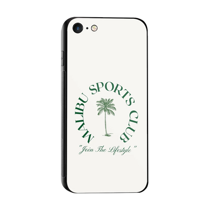 Malibu Sports Club sleek iphone 7 cover with tempered glass back and TPU edges
