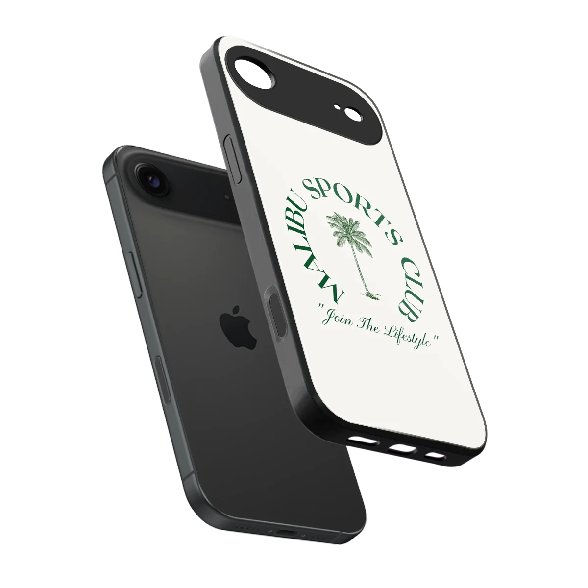 Malibu Sports Club sleek iphone air cover with tempered glass back and TPU edges