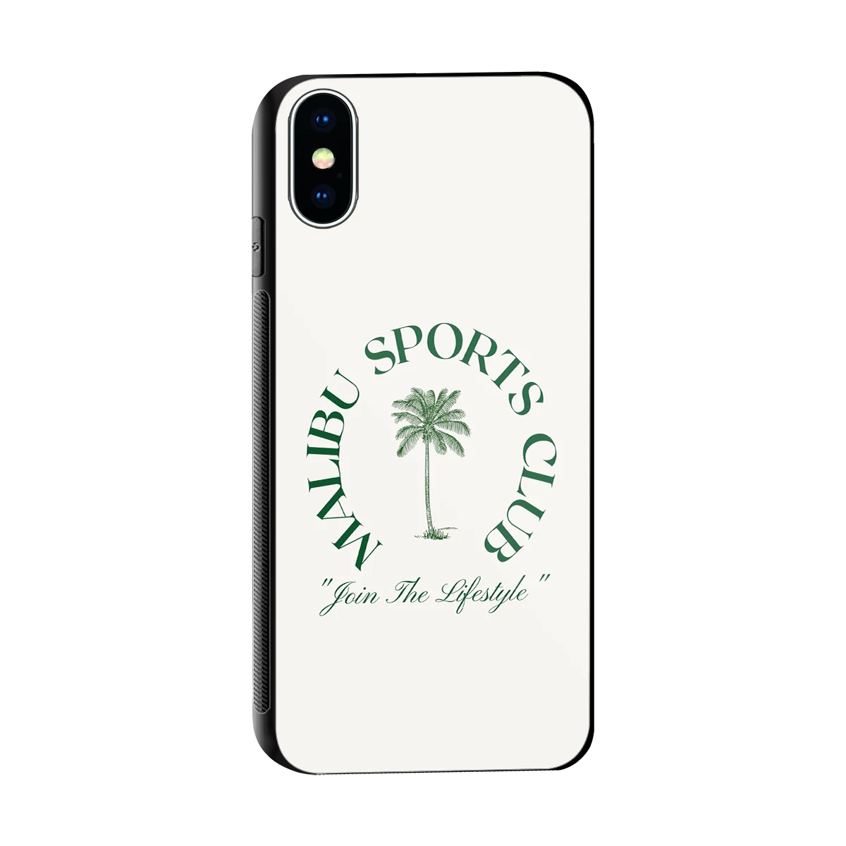 Malibu Sports Club sleek iphone x cover with tempered glass back and TPU edges