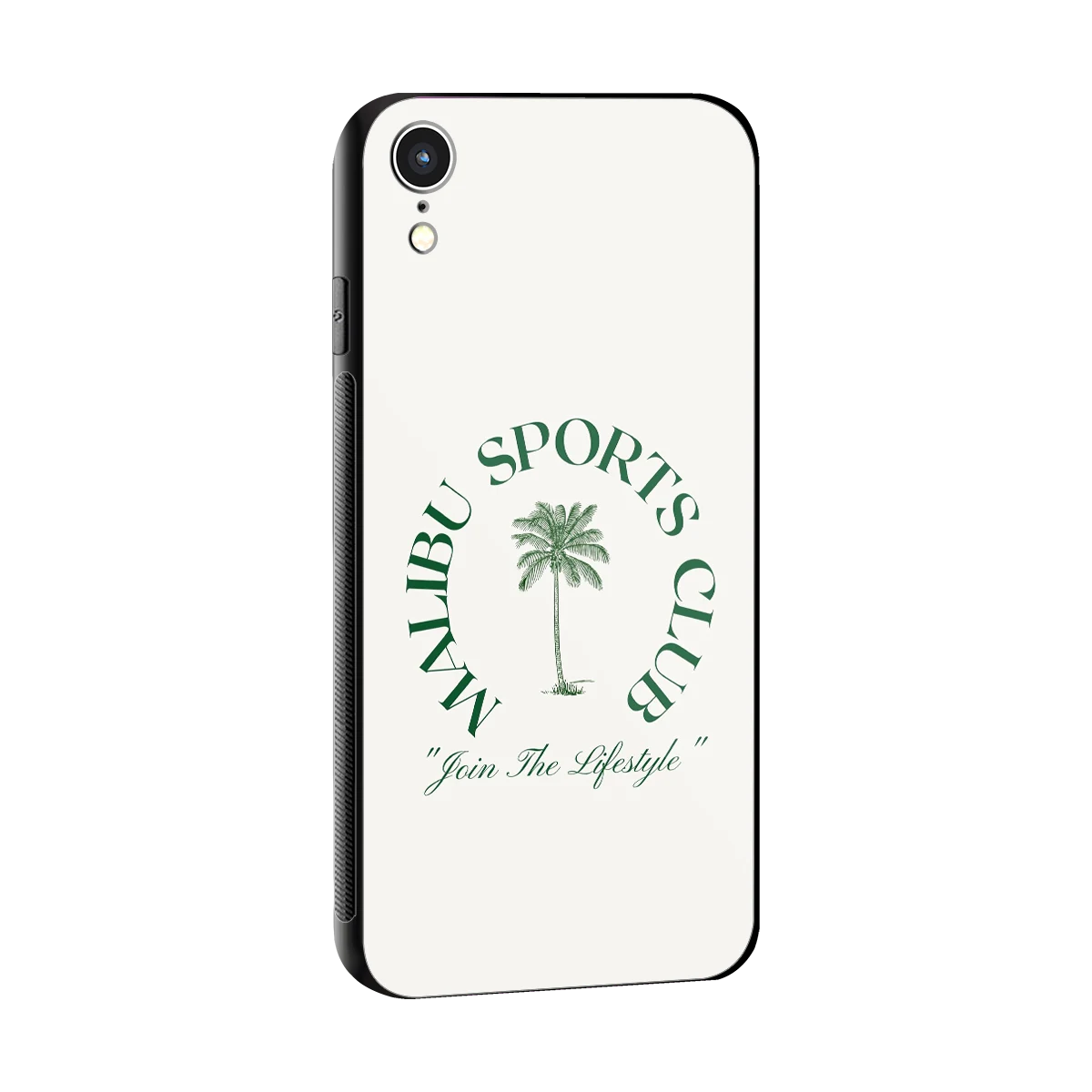 Malibu Sports Club sleek iphone xr cover with tempered glass back and TPU edges