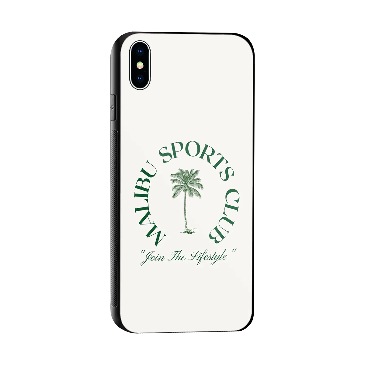 Malibu Sports Club sleek iphone xs max cover with tempered glass back and TPU edges