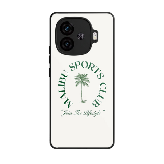 Malibu Sports Club back phone cover | glass case for iqoo neo 10r 5g