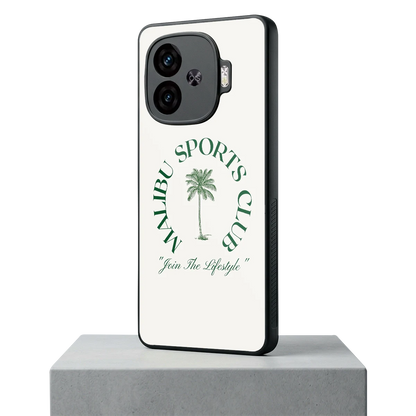 Malibu Sports Club iqoo neo 10r 5g mobile cover | shockproof glass phone case
