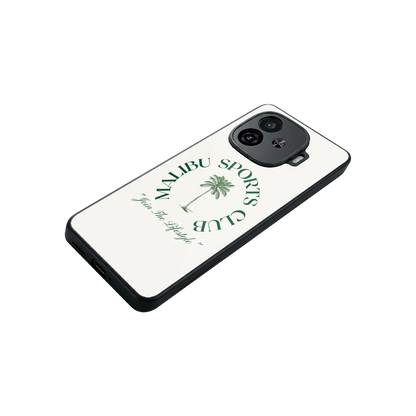 Malibu Sports Club stylish phone case for iqoo neo 10r 5g | glossy glass and slim fit