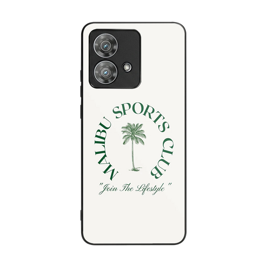 Malibu Sports Club back phone cover | glass case for motorola edge 40 neo 5g