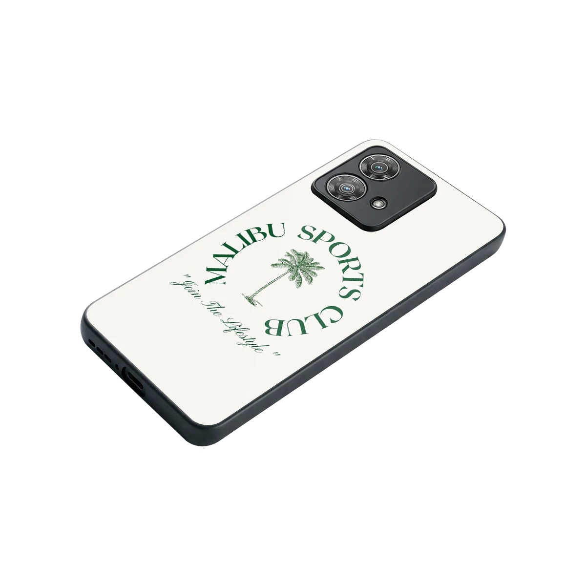 Malibu Sports Club stylish phone case for motorola edge 40 neo 5g | glossy glass and slim fit
