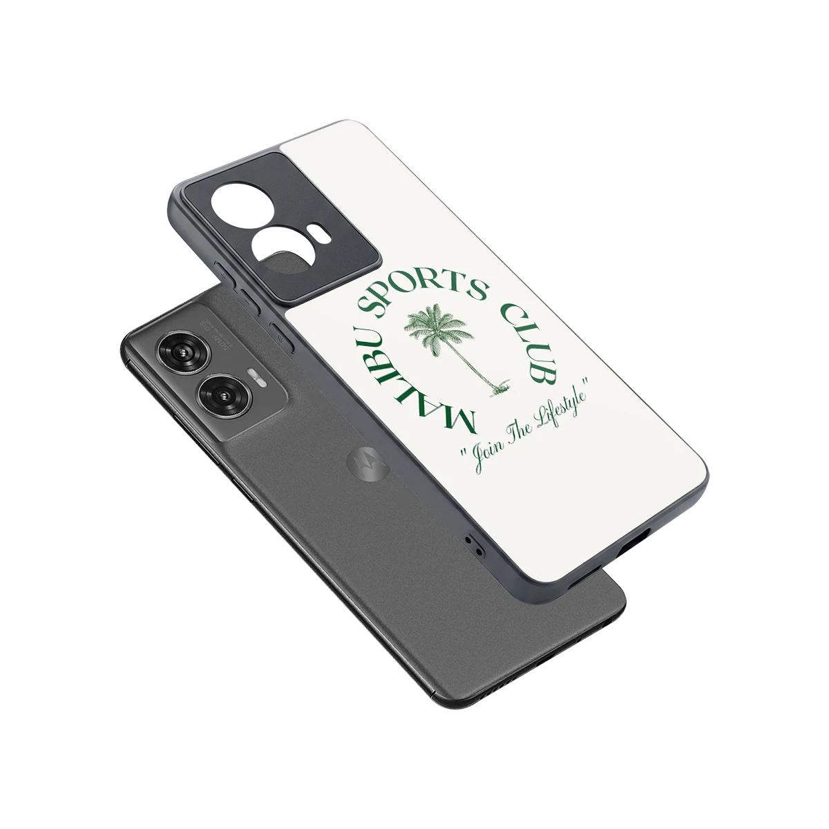 Malibu Sports Club sleek motorola edge 50 fusion cover with tempered glass back and TPU edges